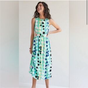 Anthropologie Corey Lynn Calter Abstract Cutout Midi Dress